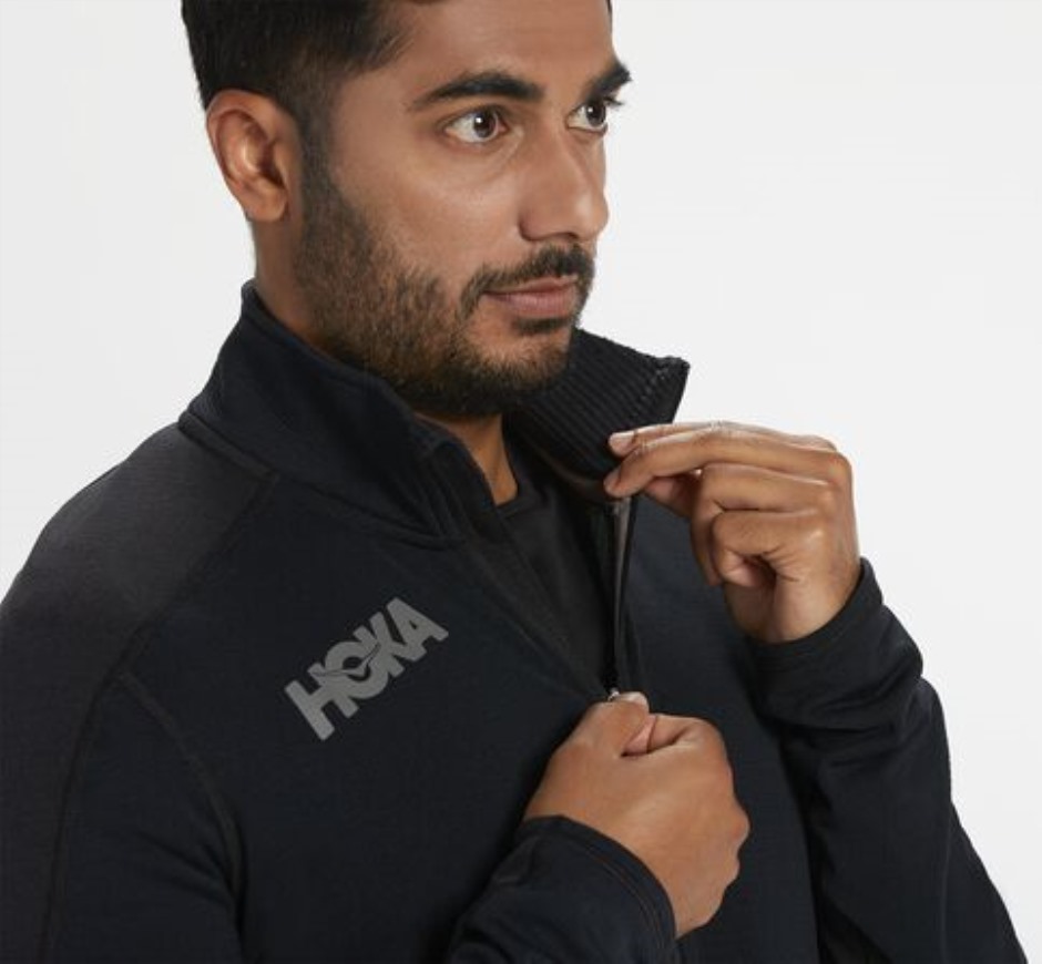 Hoka 1 2 Zip Midlayer Schwarz