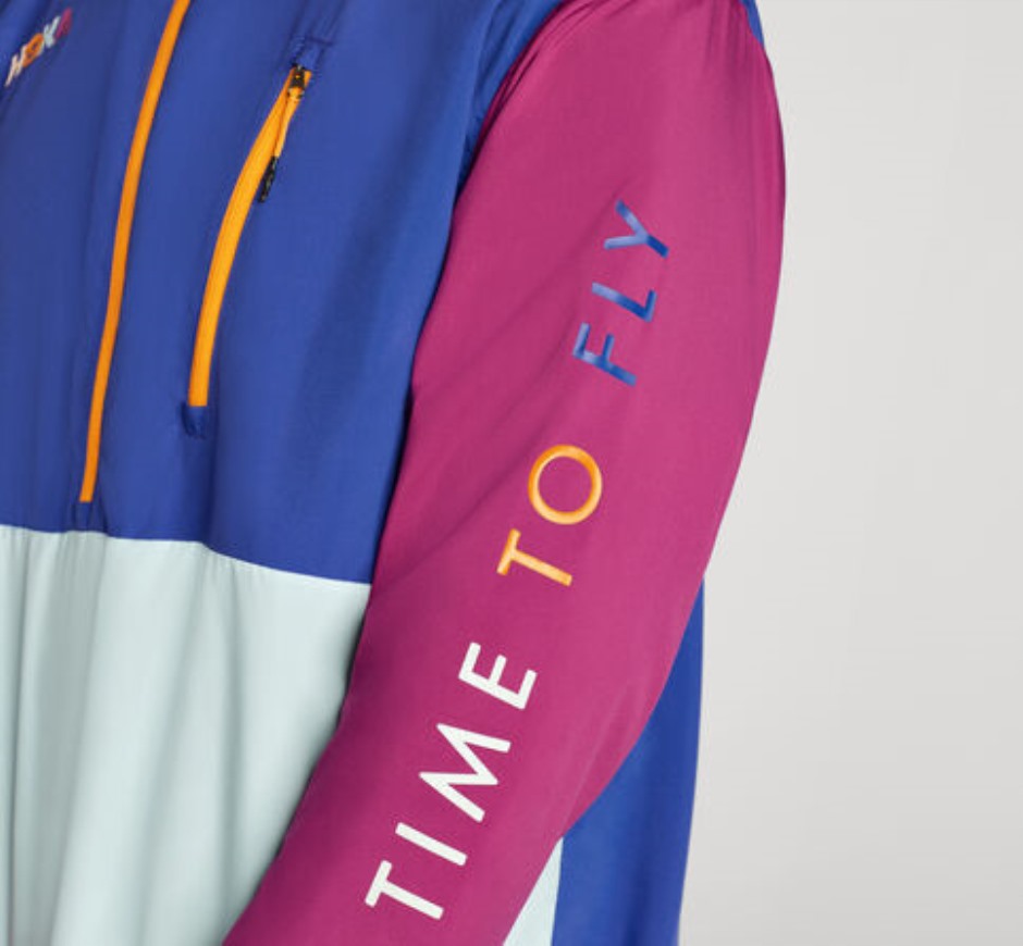Hoka Windfeste Jacke Bläuen Blaues Glas