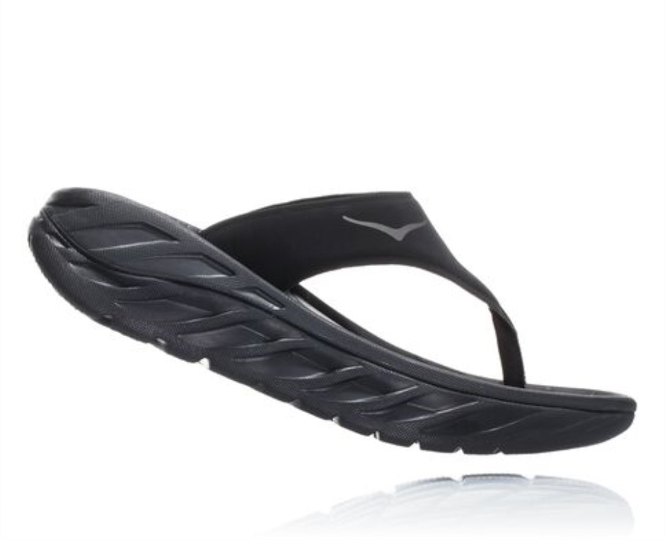 Hoka Ora Recovery Flip Schwarze Dunkle Möwe