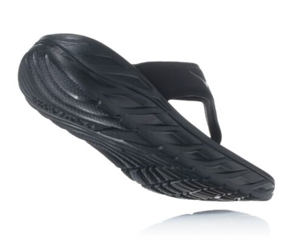 Hoka Ora Recovery Flip Schwarze Dunkle Möwe
