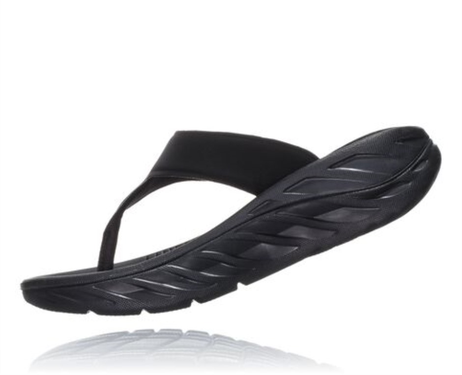 Hoka Ora Recovery Flip Schwarze Dunkle Möwe