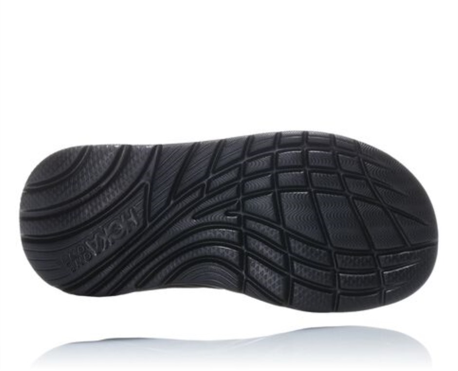 Hoka Ora Recovery Flip Schwarze Dunkle Möwe