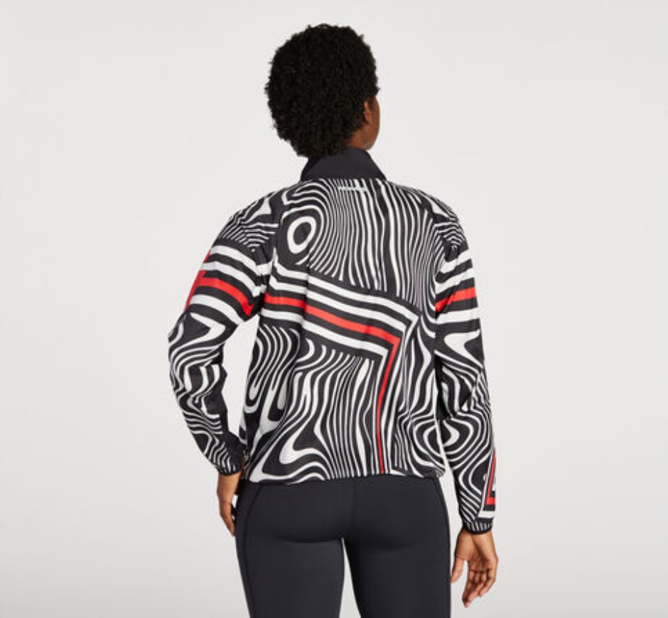 Winddichte Jacke Hoka Schwarz Weiß Ironman