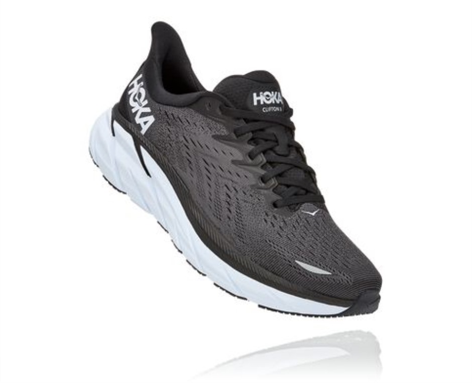 Hoka Clifton 8 Schwarz Weiß