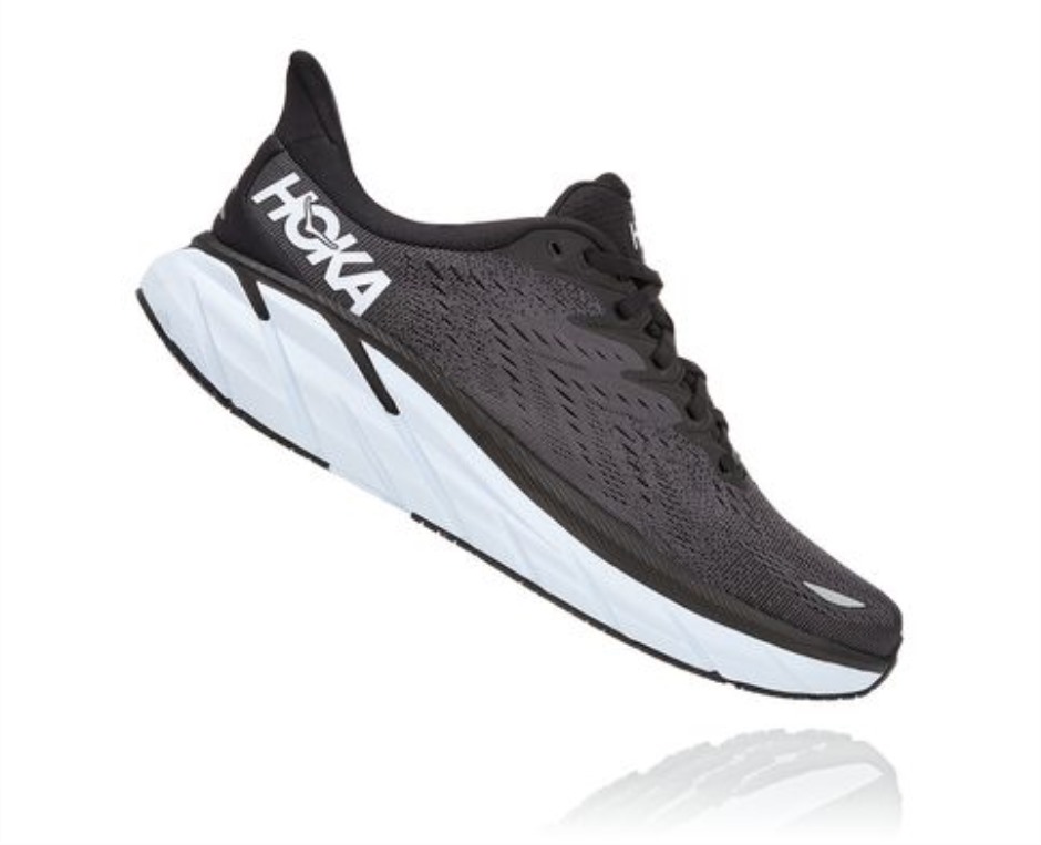 Hoka Clifton 8 Schwarz Weiß