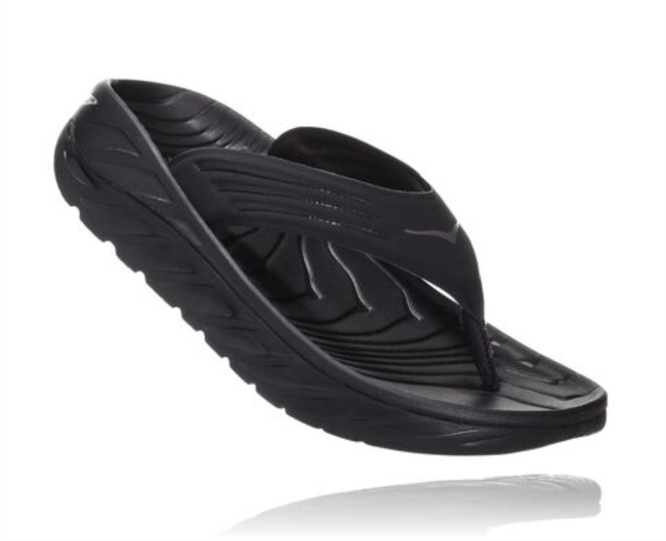 Hoka Ora Recovery Flip Schwarz Dunkelmöwengrau