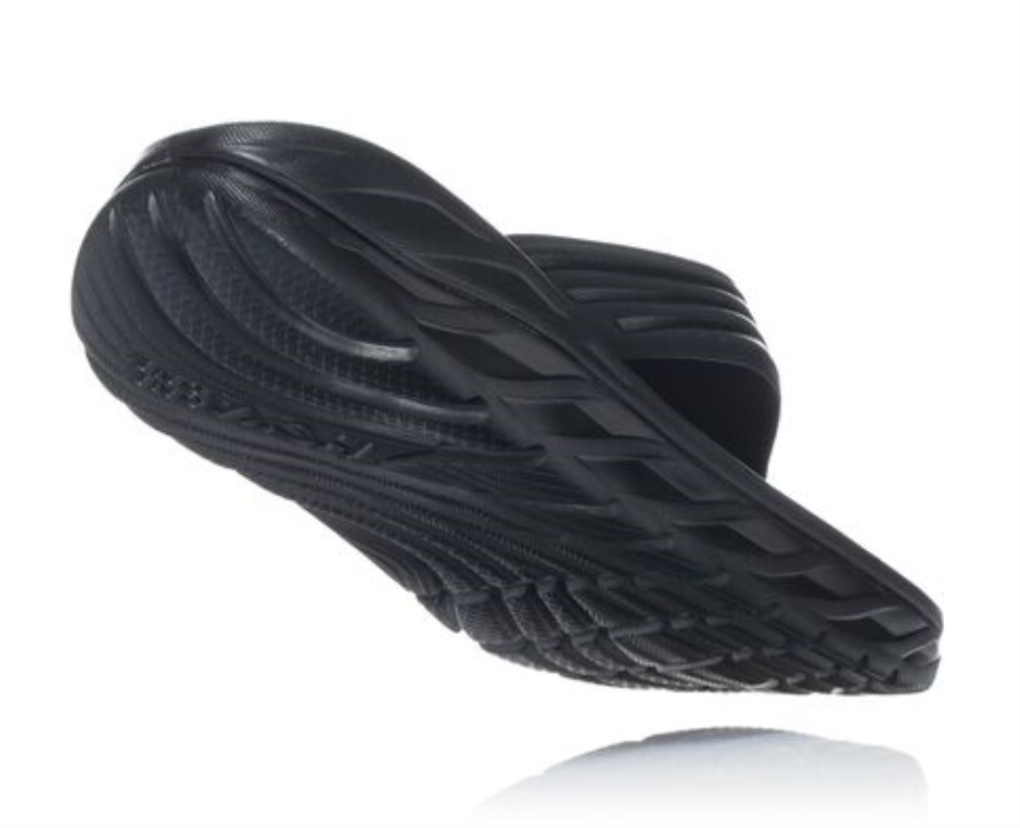 Hoka Ora Recovery Flip Schwarz Dunkelmöwengrau