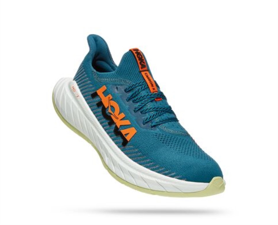 Hoka Carbon X 3 Blau Korallenschwarz