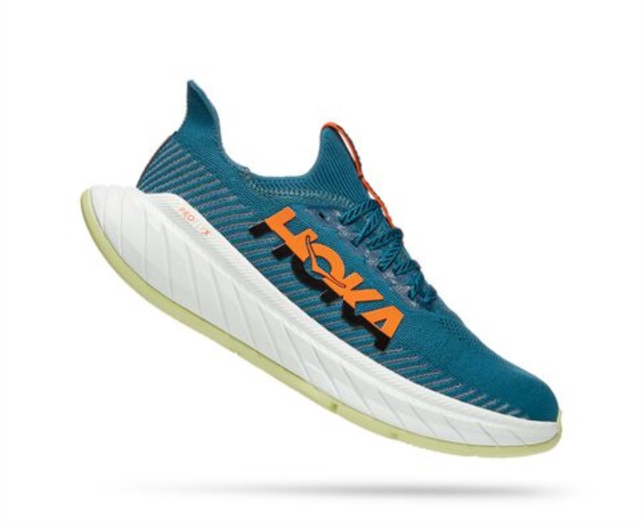 Hoka Carbon X 3 Blau Korallenschwarz