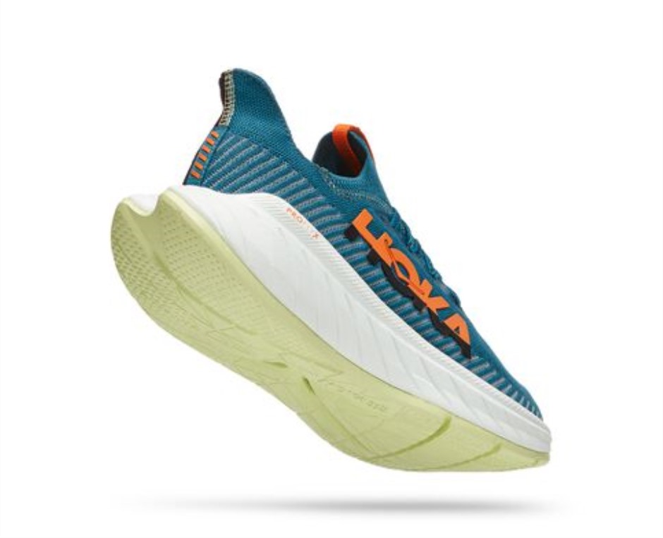Hoka Carbon X 3 Blau Korallenschwarz