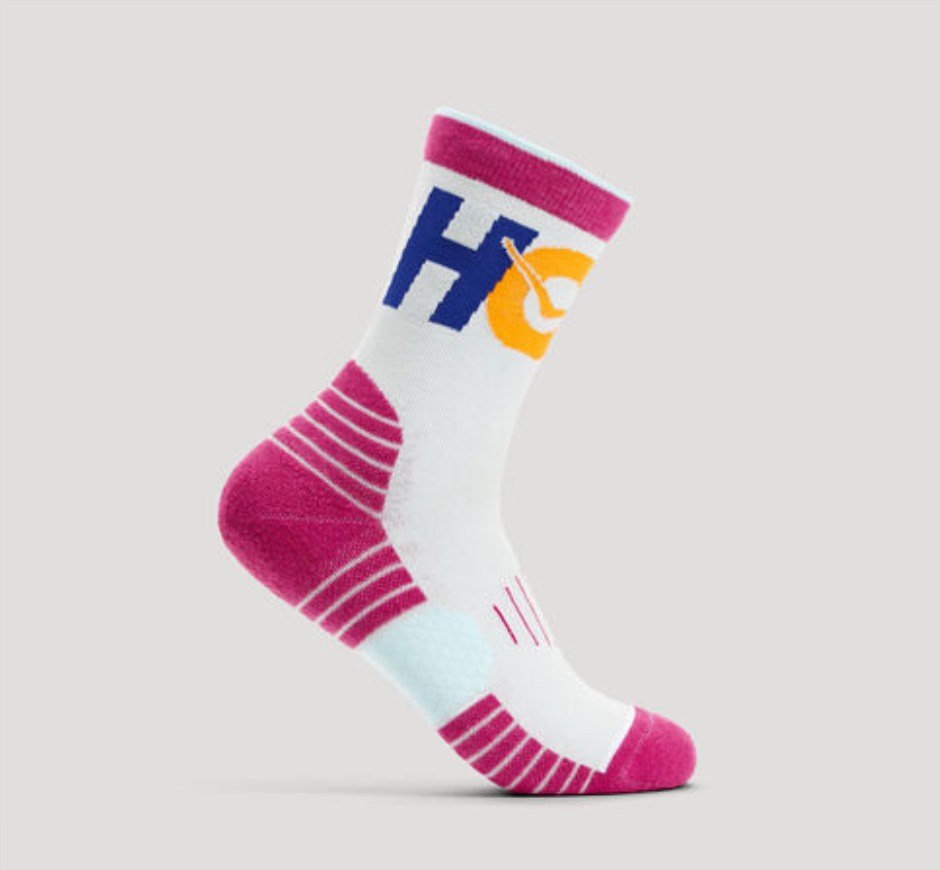 Hoka Crew Run Socke Blaues Glas