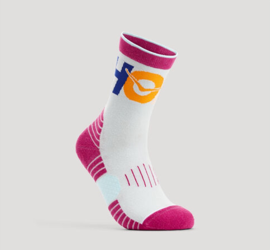 Hoka Crew Run Socke Blaues Glas