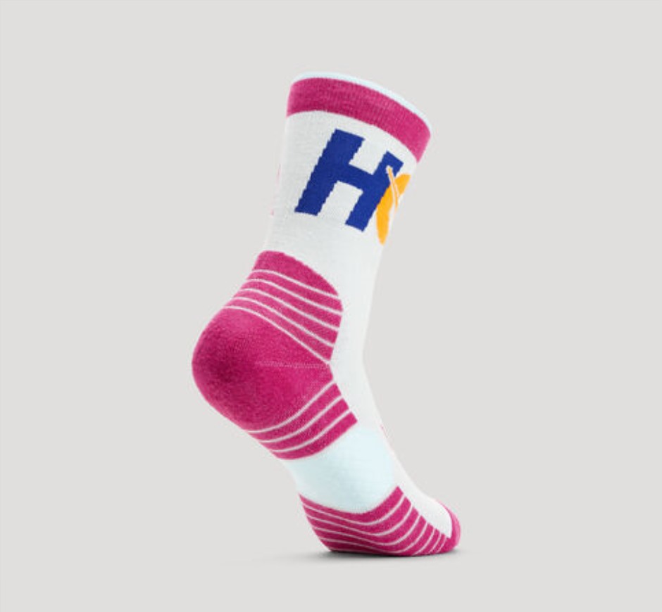 Hoka Crew Run Socke Blaues Glas