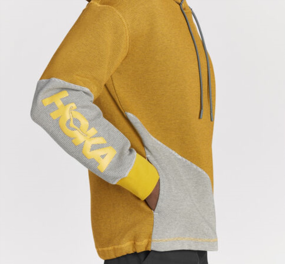 Hoka Allday Hoodie Goldgelb