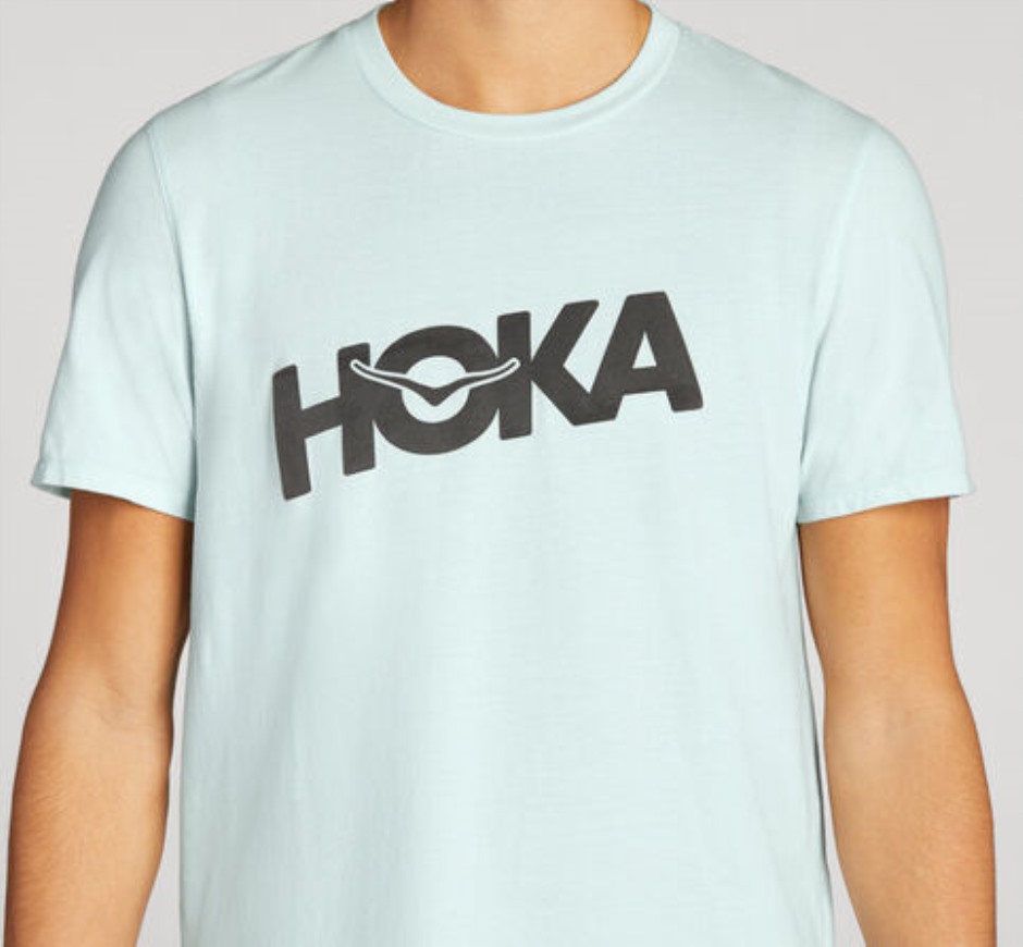 Hoka All-Day Tee Blaues Glas