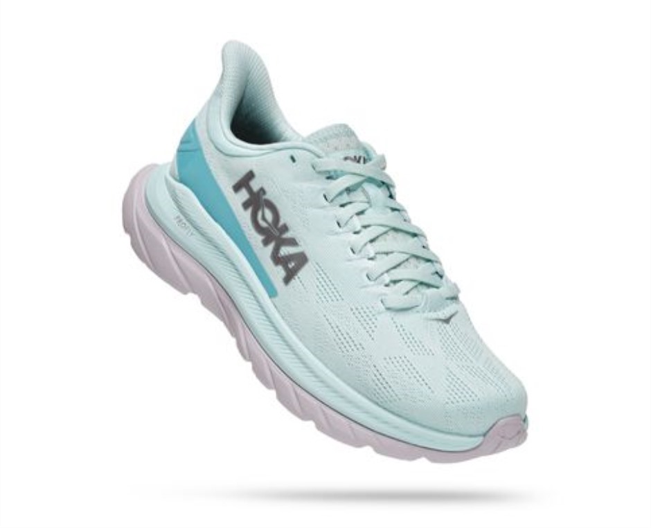 Hoka Mach 4 Küstenschirm Aus Blauem Glas