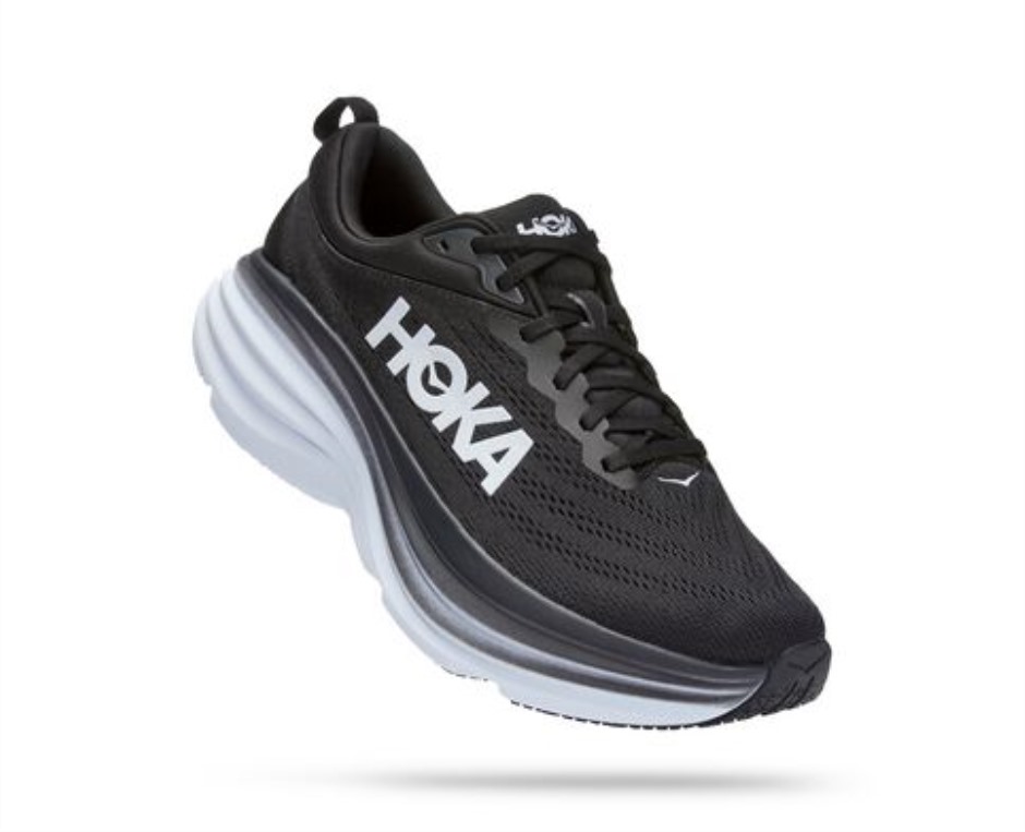 Bondi 8 Hoka Schwarz Weiß