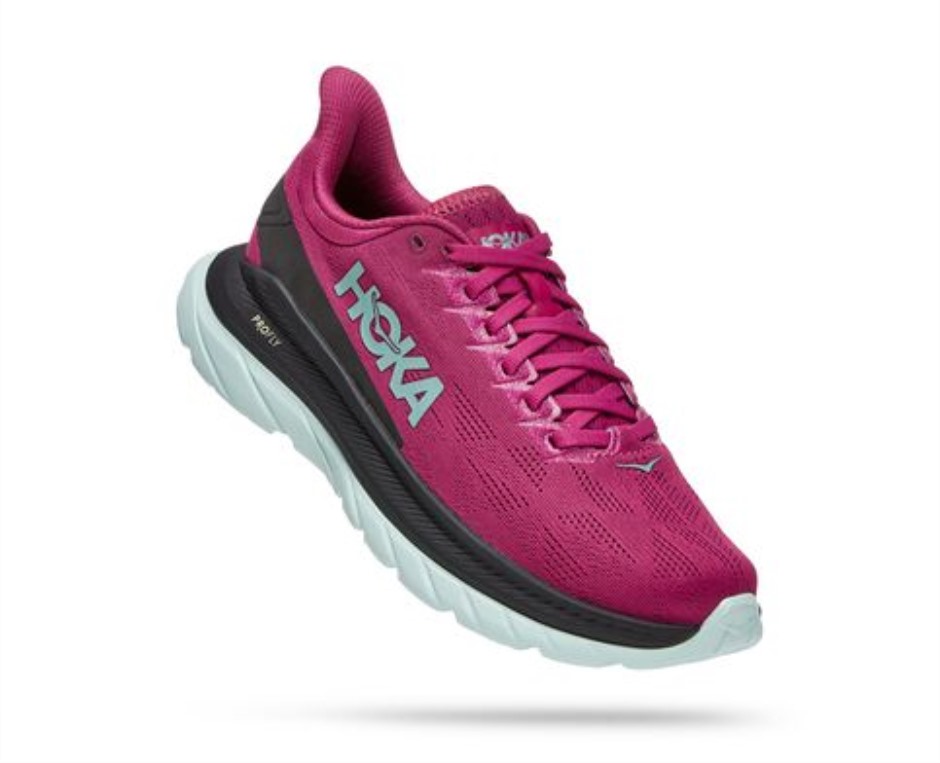Mach 4 Hoka Festival Fuchsia Schwarz