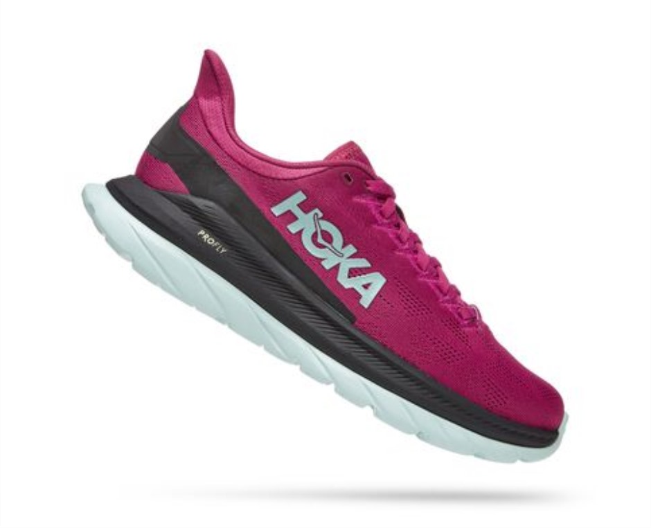 Mach 4 Hoka Festival Fuchsia Schwarz