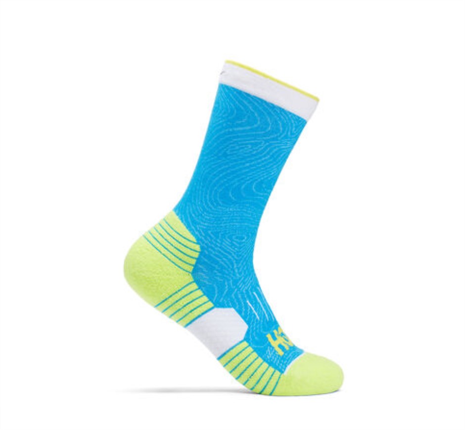 Crew Run Socke Hoka Diva Blau Zitrus