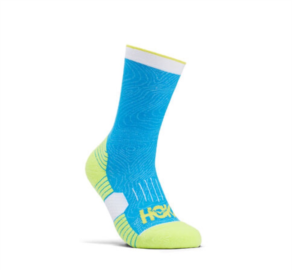 Crew Run Socke Hoka Diva Blau Zitrus