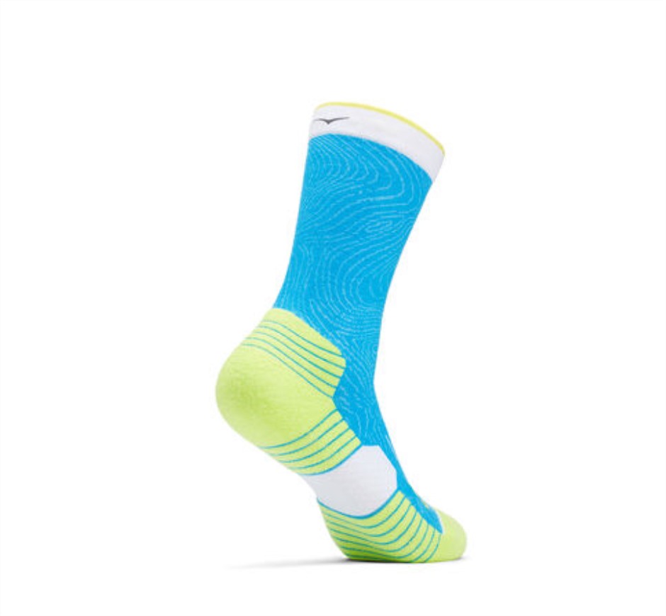 Crew Run Socke Hoka Diva Blau Zitrus