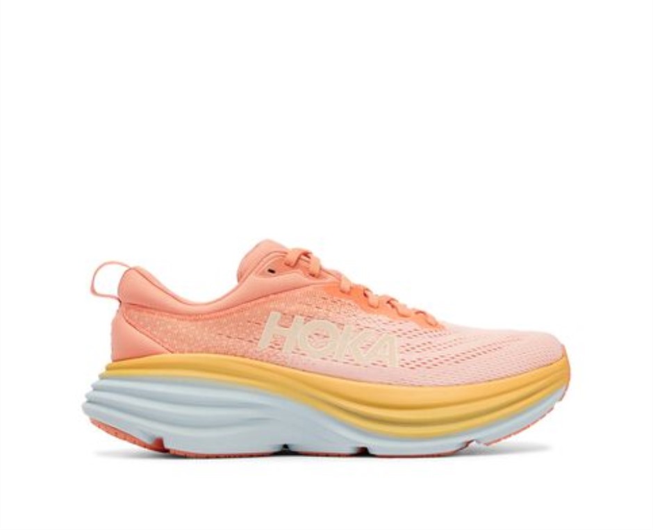 Bondi 8 Hoka-Schalen-Korallen-Pfirsich-Parfait