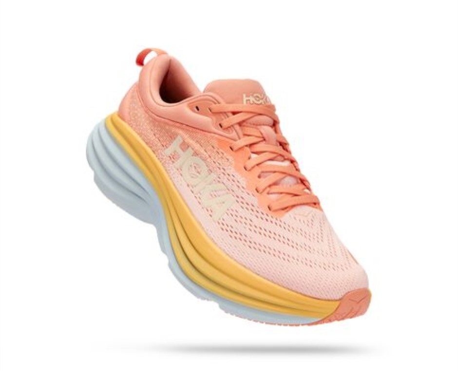 Bondi 8 Hoka-Schalen-Korallen-Pfirsich-Parfait