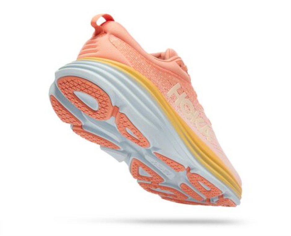 Bondi 8 Hoka-Schalen-Korallen-Pfirsich-Parfait