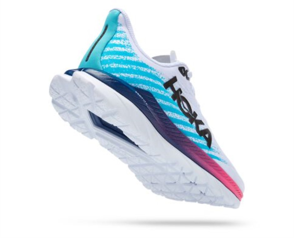 Hoka Mach 5 Scuba-Blau In Weiß