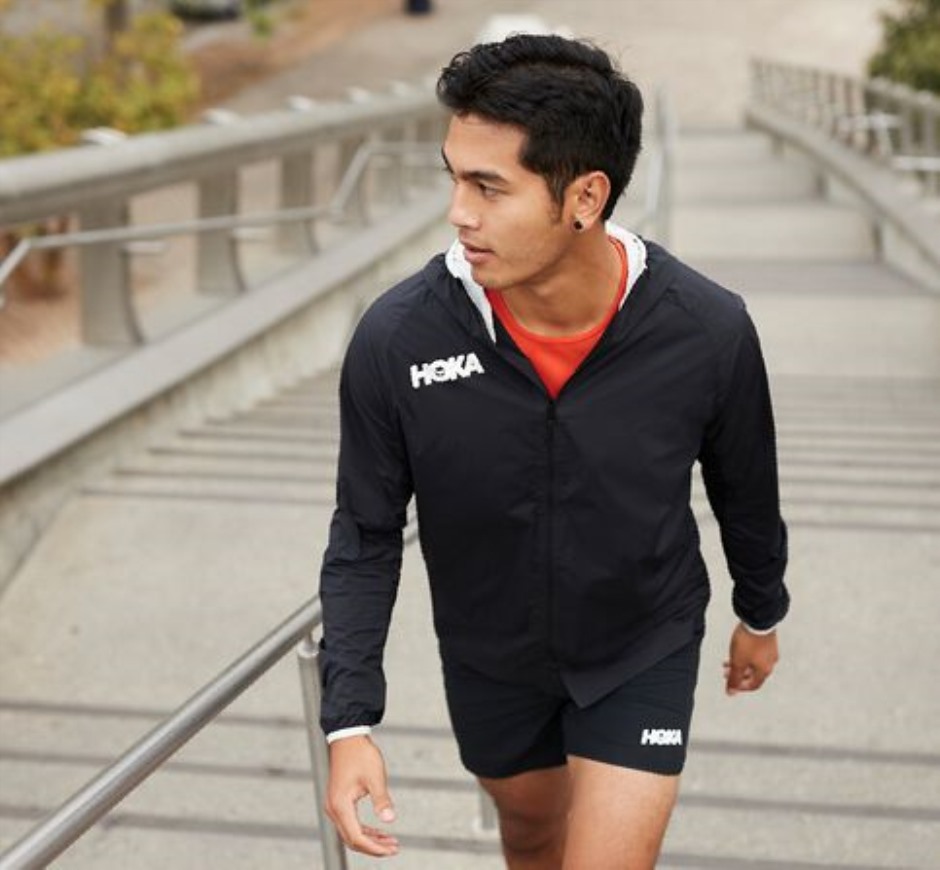 Full-Zip Windjacke Hoka Schwarz