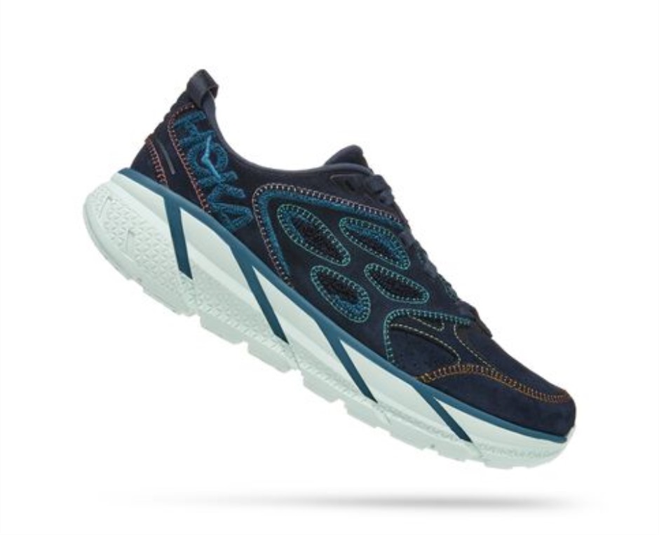 Clifton L Stickerei Hoka Weltraum Blaue Koralle