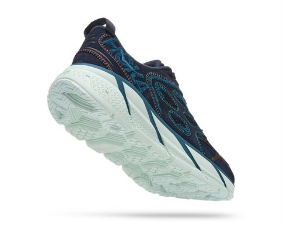 Clifton L Stickerei Hoka Weltraum Blaue Koralle