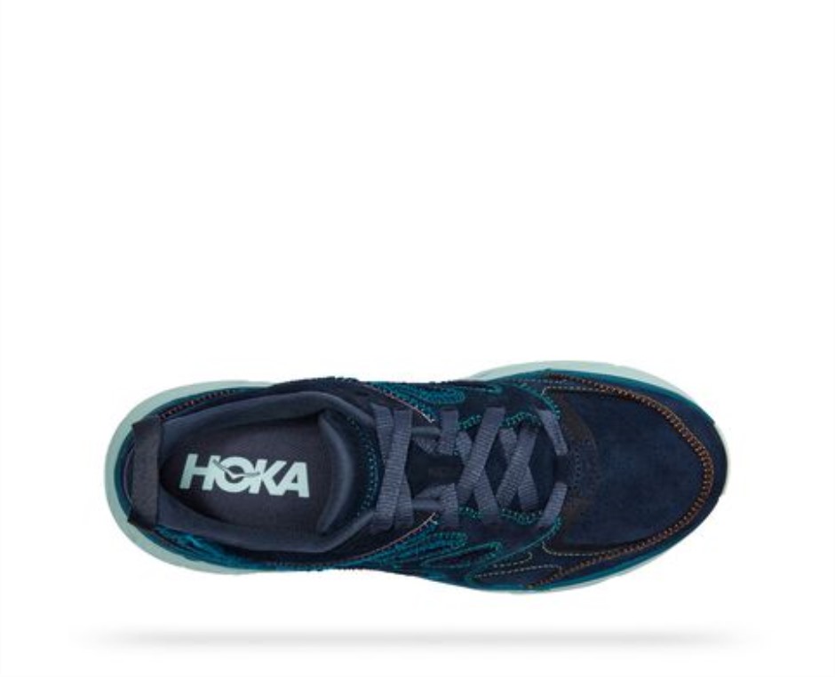 Clifton L Stickerei Hoka Weltraum Blaue Koralle