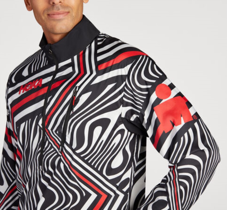 Winddichte Jacke Hoka Schwarz Weiß Ironman Rot