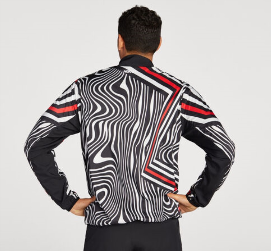 Winddichte Jacke Hoka Schwarz Weiß Ironman Rot