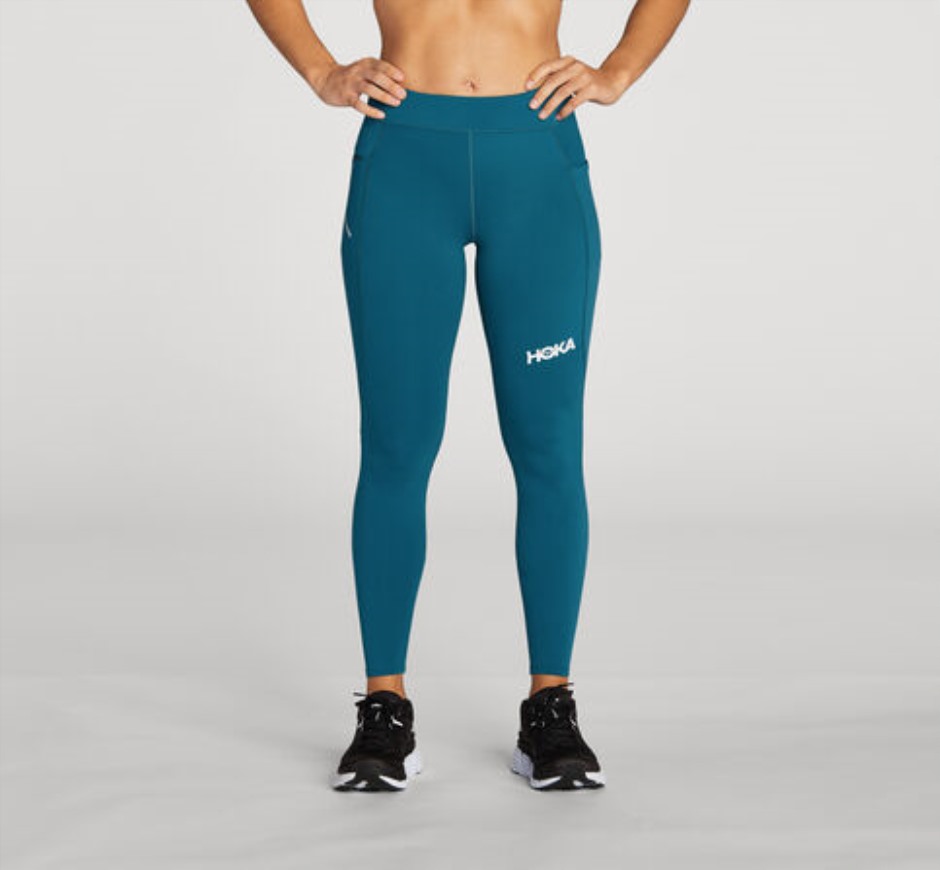 Hoka Performance Tight Blaue Koralle