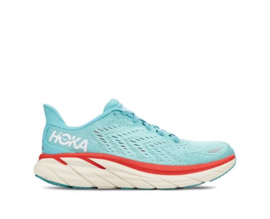 Clifton 8 Hoka Aquarelle Eierschalenblau