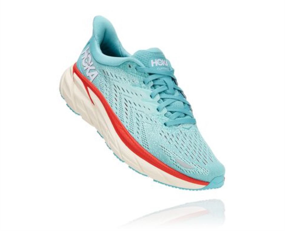 Clifton 8 Hoka Aquarelle Eierschalenblau