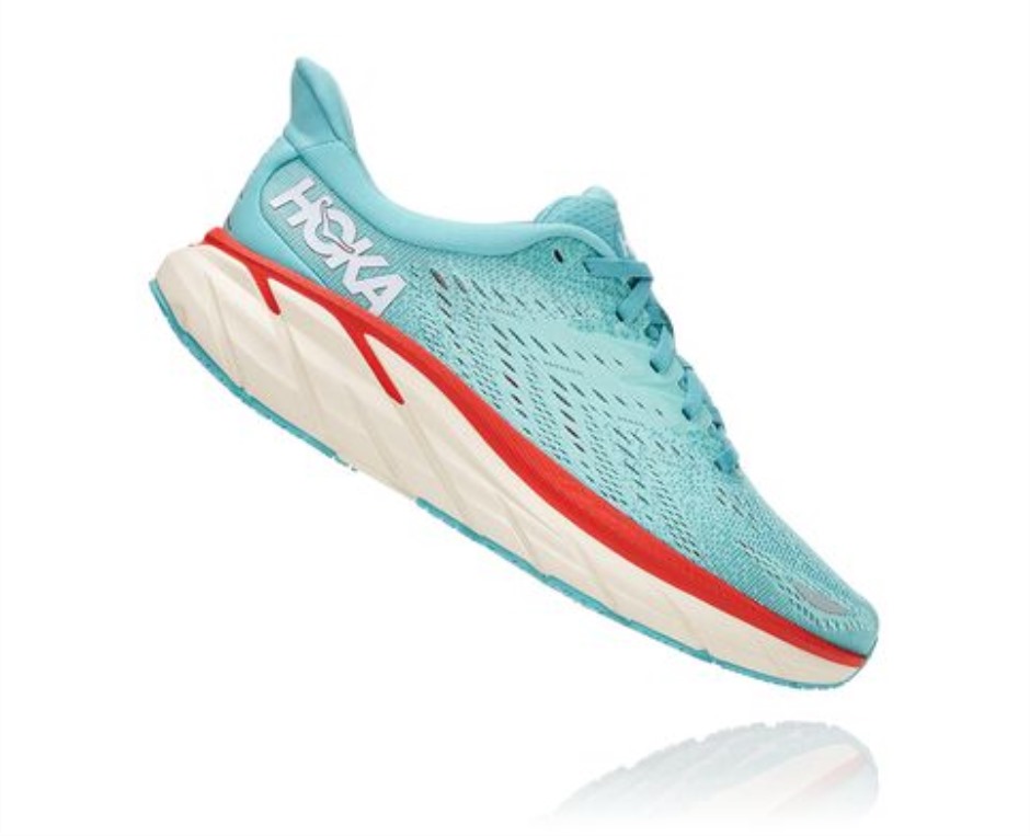 Clifton 8 Hoka Aquarelle Eierschalenblau