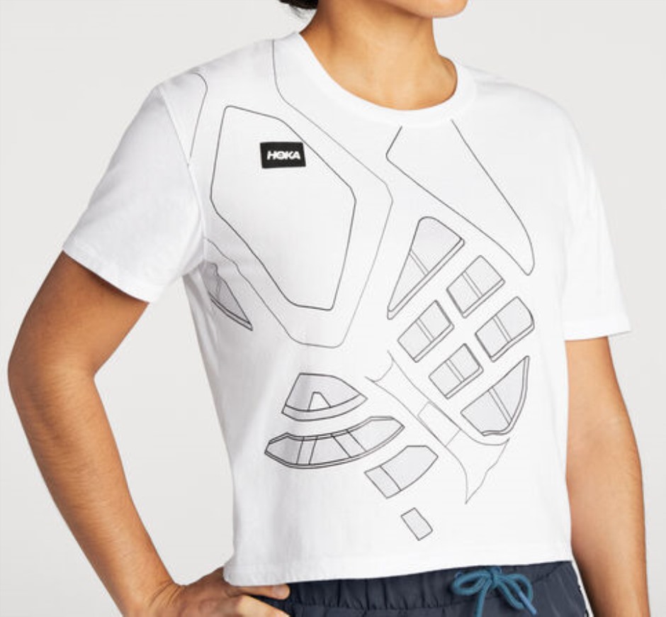 Ganztägiges T-shirt Hoka Weiß