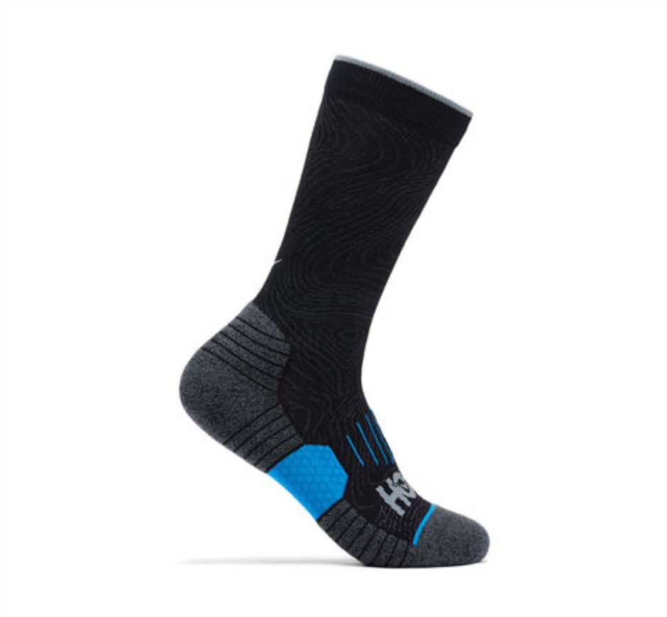 Hoka Crew Laufsocken 3er-Pack Weiß Schwarz Grau