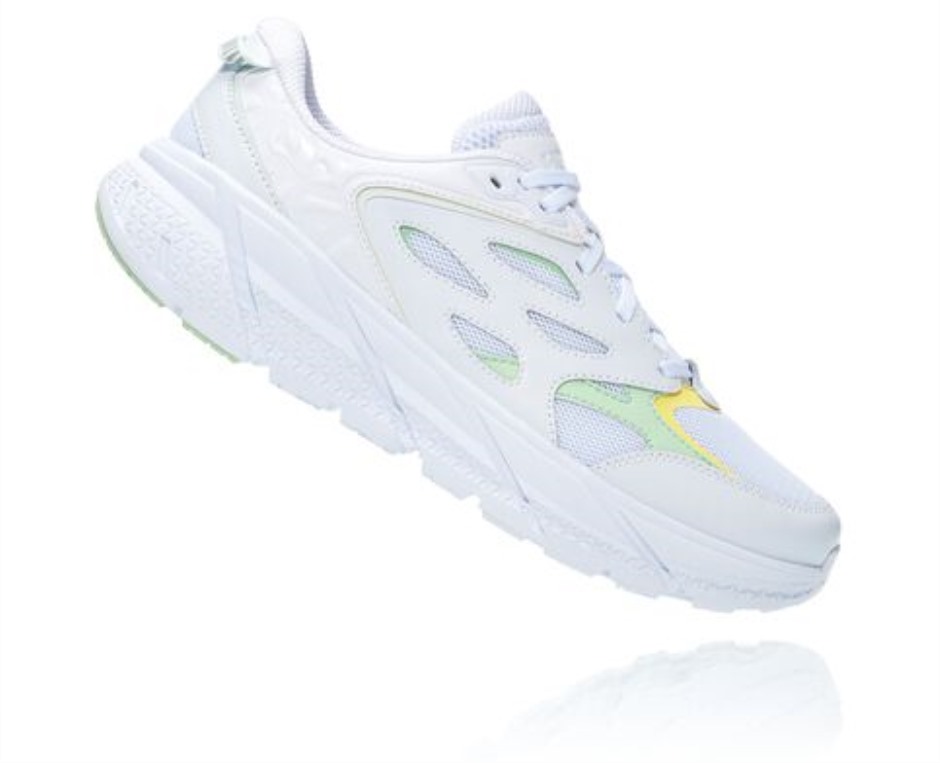 Clifton L Hoka Weiße Grüne Asche