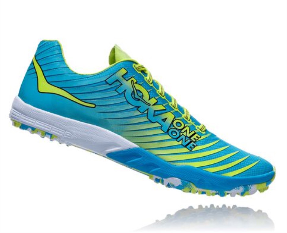 Hoka Evo Xc Ohne Spikes Cyan Zitrus