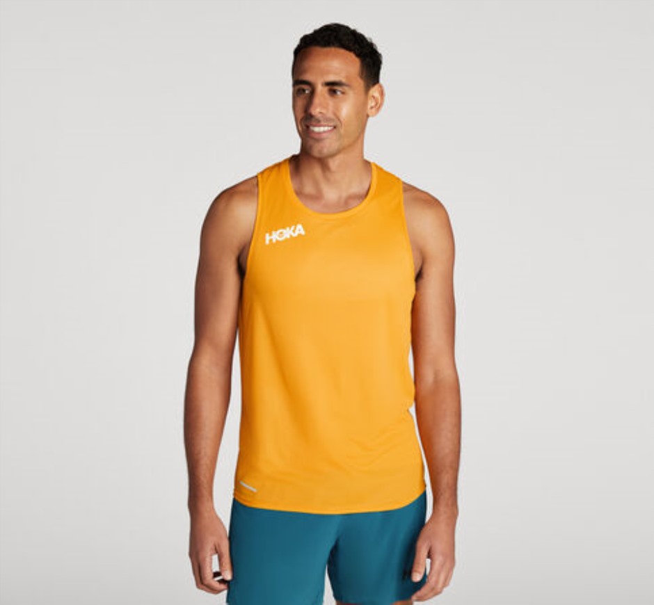 Hoka Glide Singlet Leuchtend Gelb