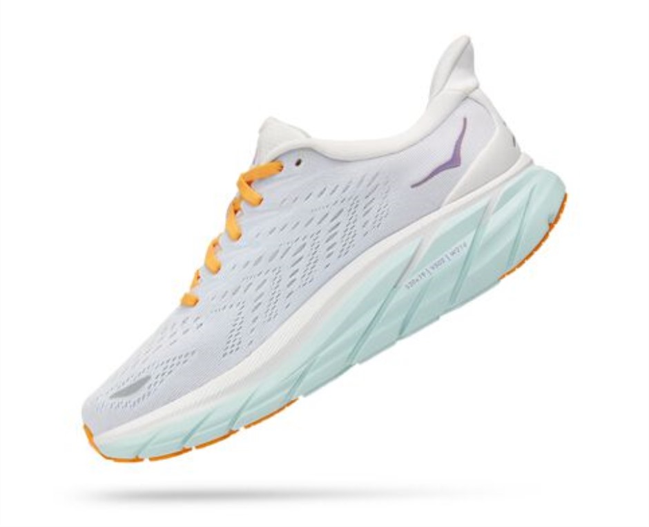 Clifton 8 Hoka Blanc De Blanc Weiß