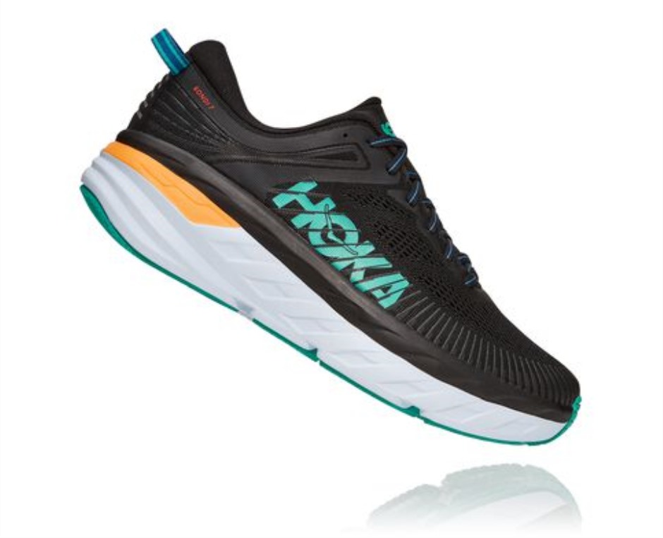 Hoka Bondi 7 Schwarz Atlantis