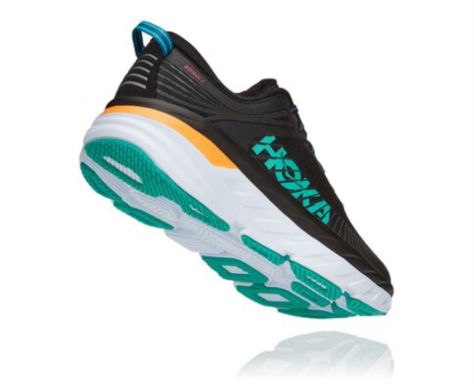 Hoka Bondi 7 Schwarz Atlantis