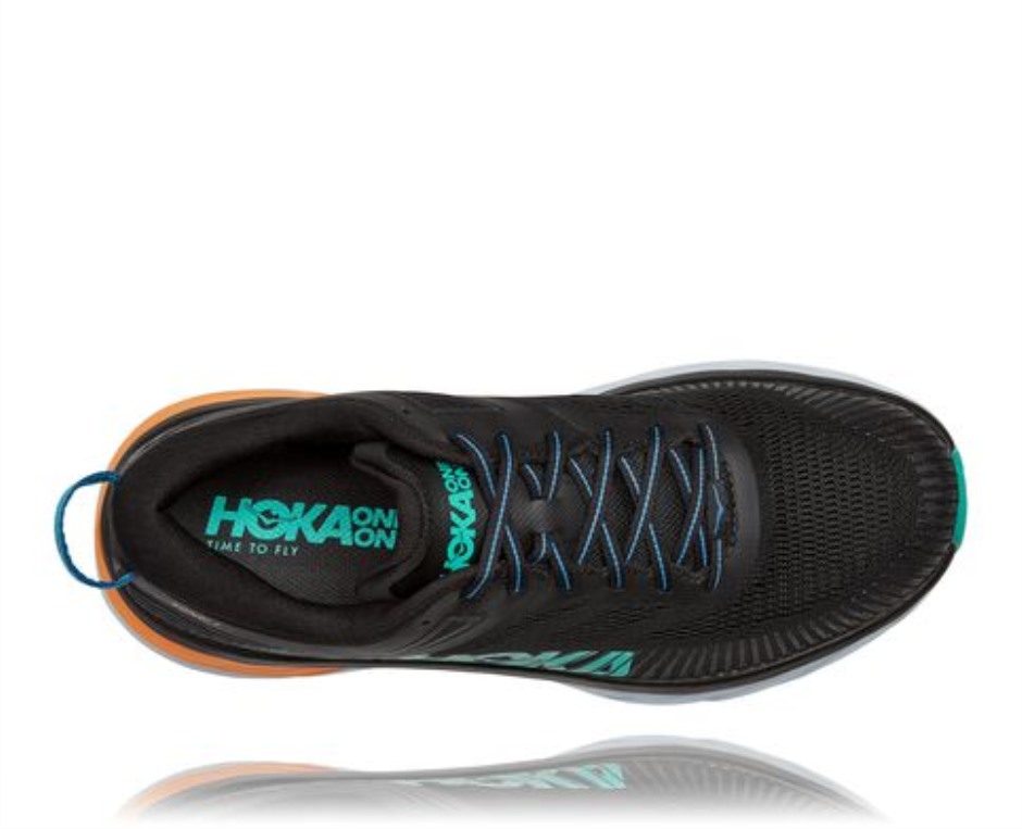 Hoka Bondi 7 Schwarz Atlantis