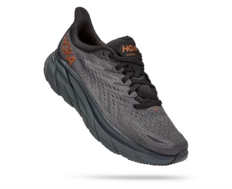 Clifton 8 Hoka Anthrazit Kupfer